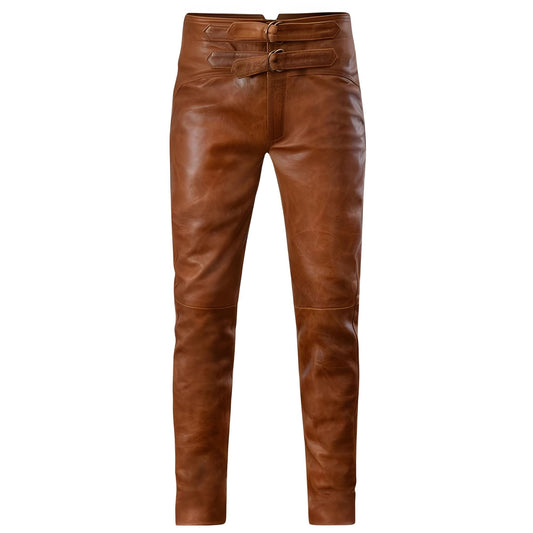 COGNAC JIM MORRISON Leather Pants